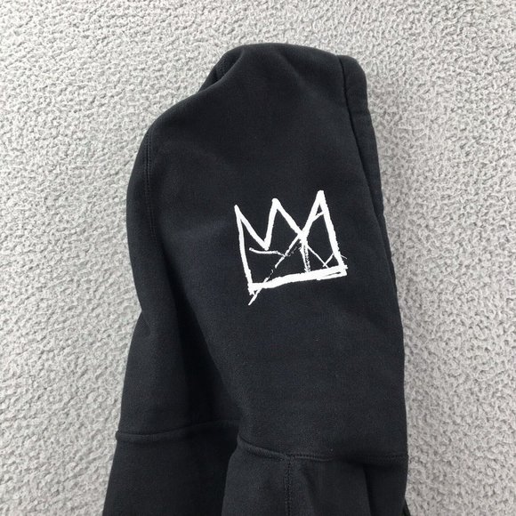 Rare! PELOTON x Jean Michel Basquiat Cassius Clay Men's LARGE Black Hoodie - Picture 7 of 16